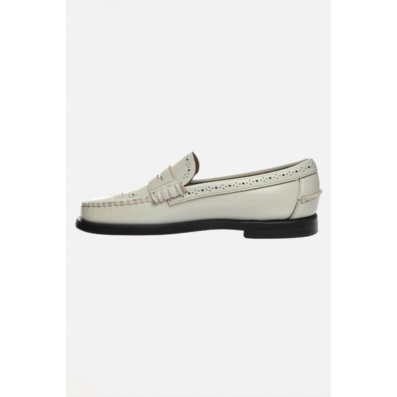 NEW SEBAGO women's dan perforated loafer in bone white